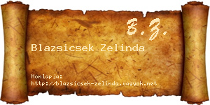 Blazsicsek Zelinda névjegykártya